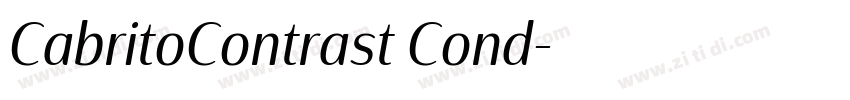 CabritoContrast Cond字体转换
